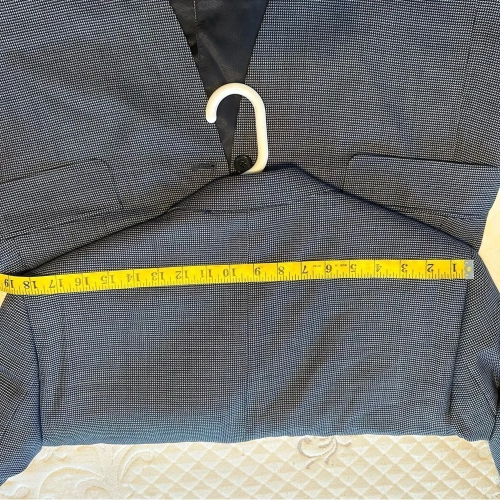 Daniel Cremieux Blazer Loro Piana Blue Gray Houndstooth Size 40L